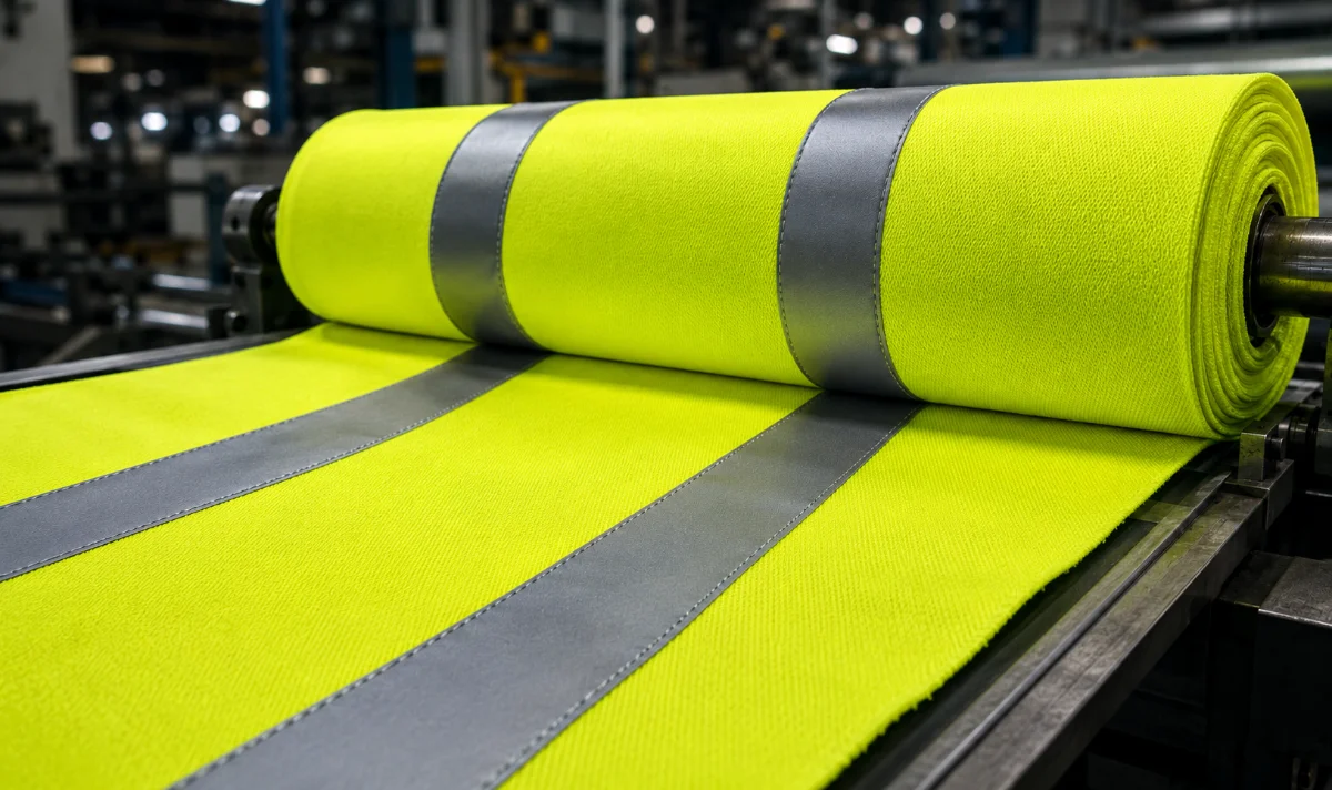 High-visibility safety apparel manufactured by Akam Textile