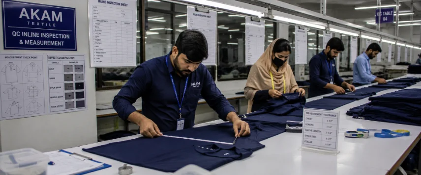 Inline quality-control inspection at Akam Textile
