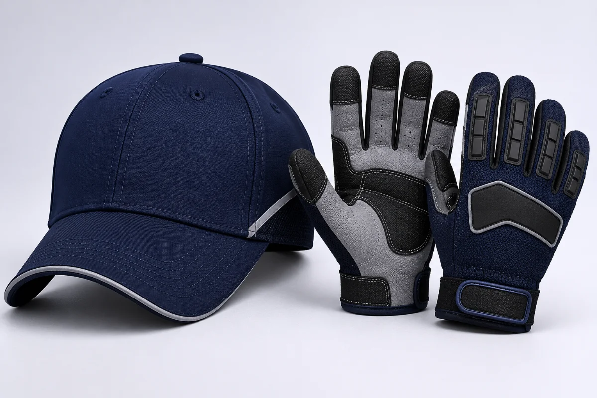 Caps and gloves manufactured by Akam Textile