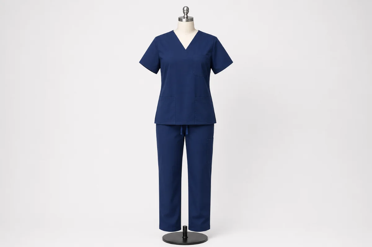 Medical scrubs and coats manufactured by Akam Textile